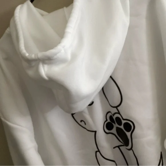 Dog Hoodie with Black Dog and Paw Print Dog Lover - Picture 6 of 11